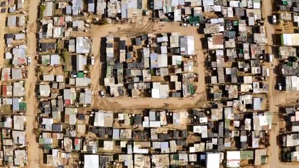 Περιβάλλον Καλύβες Και Εναέρια Άποψη Μιας Πόλης Στη Νότια Αφρική — Αρχείο Βίντεο