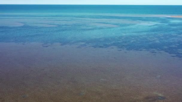 Spokojny Krajobraz Ocean Dronem Lub Wodą Denmark Źródłem Środowisku Morze — Wideo stockowe