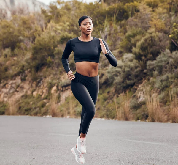 Fitness Running Cardio Black Woman Nature Health Workout Challenge Performance Stock Photo PeopleImages 664037652