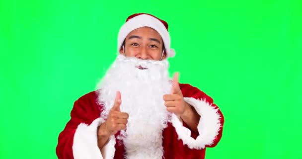 Santa Claus Señalándote Hombre Pantalla Verde Para Las Vacaciones Las — Vídeo de stock