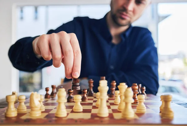 Blonde Caucasian Boy Thinking of a Next Chess Move Playing Chess. Strategy,  Planning Concept Stock Image - Image of queen, people: 207341503