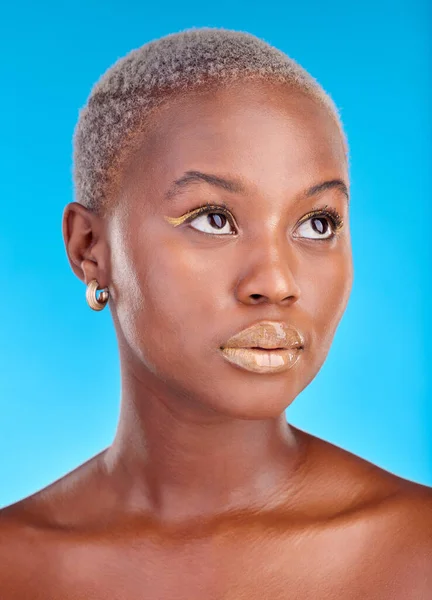 Afrikai Arc Kreatív Smink Szépség Kozmetikumok Bőrápoló Vagy Természetes Bőr — Stock Fotó