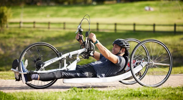 Cycling Fitness Man Disability Training Competition Smile
