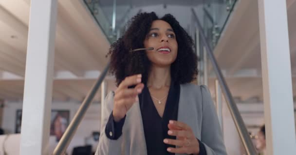 Çağrı Merkezi Müşteri Hizmetleri Kadın Telekom Desteği Crm Danışmanı Geç — Stok video