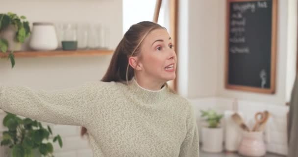 Boos Vrouw Ruzie Met Partner Huis Voor Probleem Breuk Conflict — Stockvideo