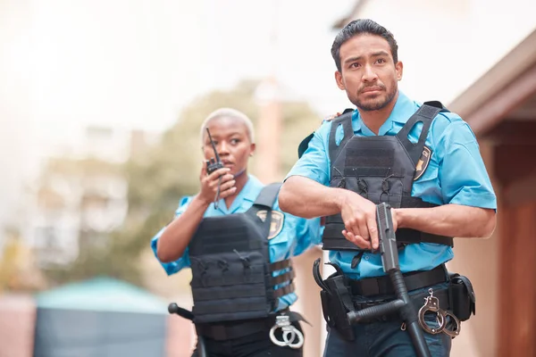 Crimine Squadra Polizia Con Indagine Congiunta Sicurezza Legge Sicurezza Del — Foto Stock