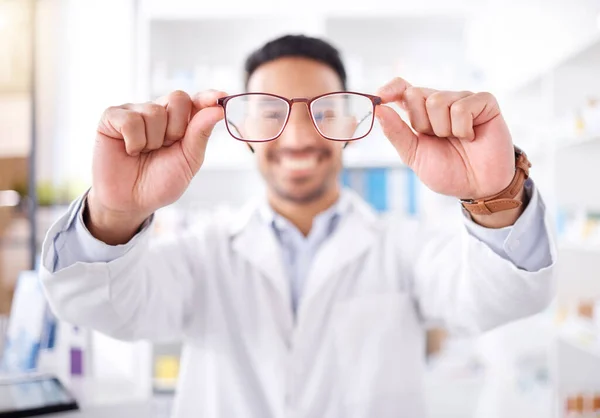 Görme Görme Görme Reçeteli Lens Gözlüklü Eller Optometrist Çerçeve Göz — Stok fotoğraf