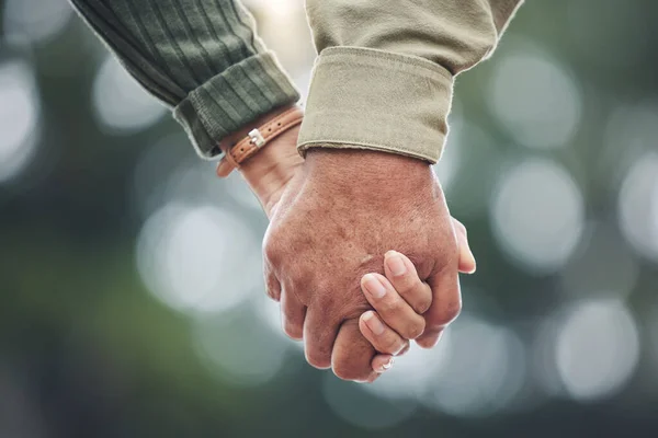 Liefde Elkaars Hand Vasthouden Partnerschap Huwelijk Mensen Met Vertrouwen Verbondenheid — Stockfoto