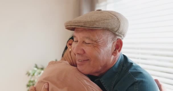 Yüz Gülümseme Yaşlı Çift Yavaş Dans Eder Vals Yapar Birlikte — Stok video