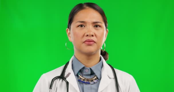 Tedavi Için Yeşil Ekranlı Aşı Doktor Şişe Hastanedeki Sağlık Sağlık — Stok video