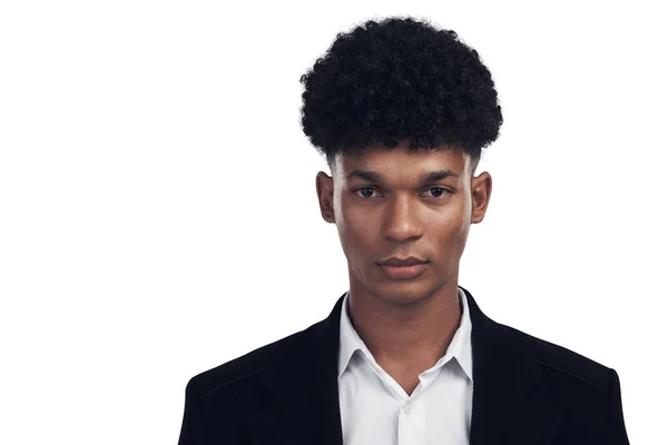 Moda Ciddi Zarif Takım Elbiseli Genç Bir Adamın Portresi Yakışıklı — Stok fotoğraf