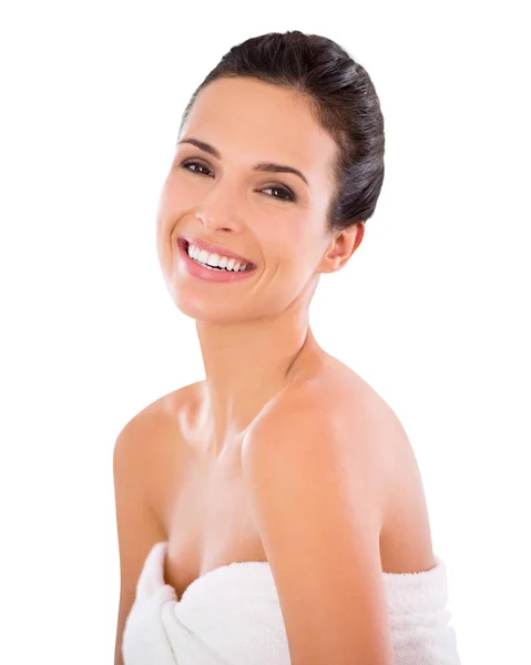 Mulher Feliz Retrato Beleza Cuidados Com Pele Dermatologia Cosméticos Naturais — Fotografia de Stock