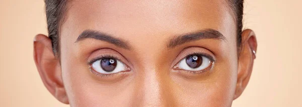 Skincare Portrait Vision Eyes Woman Microblading Results Eyesight Care Closeup — Stock Photo, Image