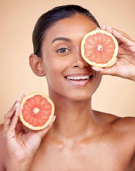 Cilt Bakımı Kadın Greyfurt Güzellik Kozmetik Doğal Ürün Sağlık Vitamin — Stok fotoğraf