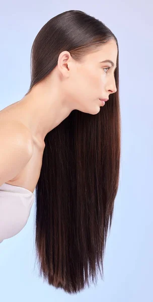 Hair Care Salon Woman Profile Hairdresser Haircare Treatment Style Beauty — Stock Photo, Image