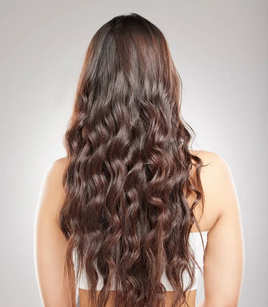 Hair Beauty Balayage Woman Hairstyle Haircare Keratin Treatment Back View — Stock Photo, Image