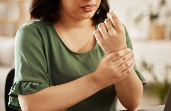 Ból Nadgarstka Ręce Boli Kobieta Urazem Anatomicznym Zapalenie Kości Stawów — Zdjęcie stockowe
