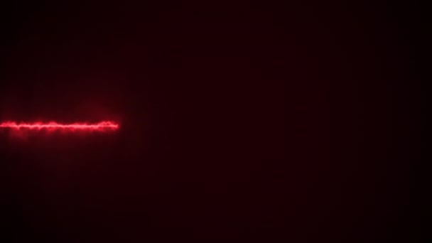 Neon Animation Hjerteslag Digitalt Lys Sort Baggrund Kardiologi Medicin Hjerte – Stock-video