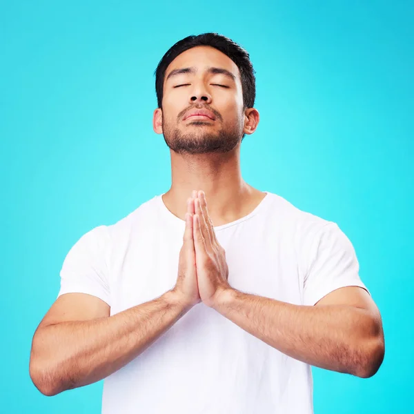 Meditaatio Palvonta Tai Ihminen Rukouksessa Kädet Usko Tai Usko Jumalaan — kuvapankkivalokuva