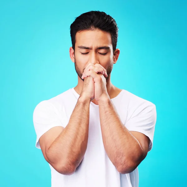 Ember Imádkozik Kezét Meditáció Vagy Istentisztelet Istenhez Hit Vagy Hit — Stock Fotó