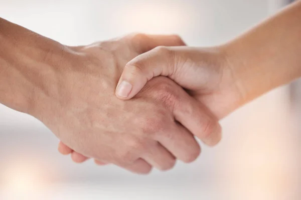 Closeup Shaking Hands People Meeting Introduction Agreement Support Deal Partnership — Stock Photo, Image