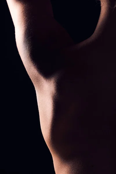 Πίσω Σκούρα Και Δερματική Υφή Προσώπου Macro Skincare Φόντο Στούντιο — Φωτογραφία Αρχείου