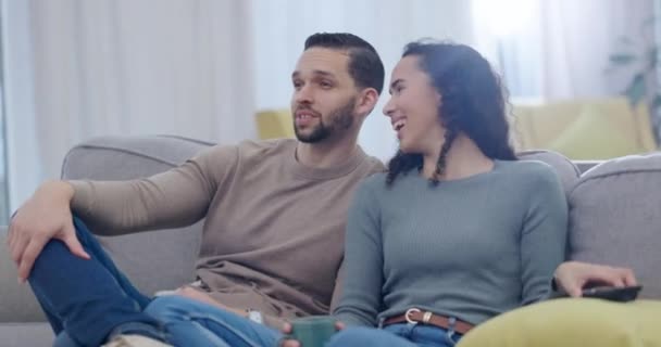 Relaxe Streaming Casal Assistindo Filme Filmes Com Felicidade Fim Semana — Vídeo de Stock