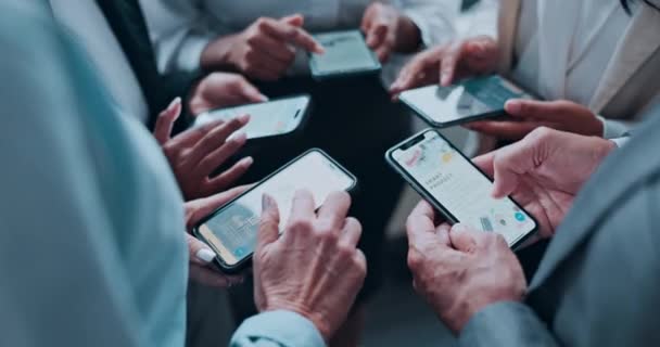 Telefon Eller Adamları Online Arama Profesyonel Ile Ofis Sosyal Medya — Stok video