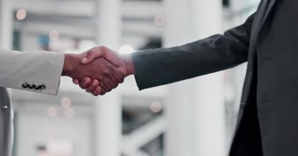 Geschäftsleute Einigkeit Und Mitarbeiter Handschlag Teamarbeit Und Zusammenarbeit Mit Unterstützung — Stockvideo