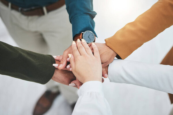 Stack Team Building Mains Gens Affaires Pour Mission Collaboration Avec — Photo