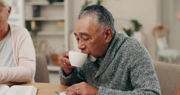 Čaj Víra Starší Muž Modlitební Skupiny Pro Víru Boha Nebo — Stock video