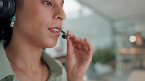 Kadın Çağrı Merkezi Ağız Danışmanlık Müşteri Desteği Hizmet Veya Telefon — Stok video