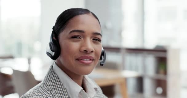 Zákaznický Servis Úsměv Tváři Ženy Telemarketingu Poradenství Poradenství Help Desk — Stock video