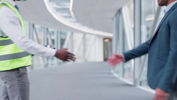 B2B 환영을 기술설계 사람들 Handshake 디자인 파트너십 고용을위한 흔들어 계약자 — 비디오