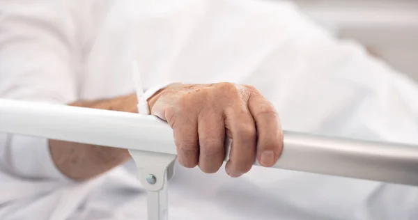 Mão Trilho Cama Paciente Hospital Para Cuidados Saúde Bem Estar — Fotografia de Stock