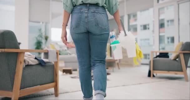 Limpeza Raiva Cesta Com Mãos Pessoa Sala Estar Para Frustrado — Vídeo de Stock