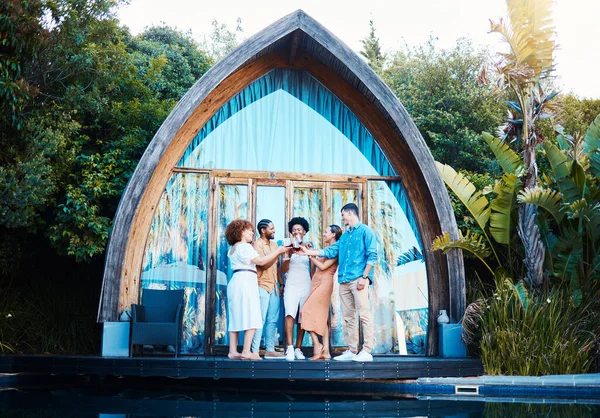 Garden Lodge Glamping Amigos Saúde Uma Cabana Com Alojamento Luxo — Fotografia de Stock