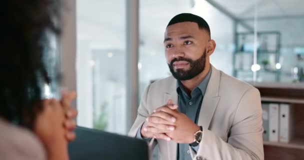 Adamları Görüşmesi Pazarlama Kariyeri Fırsat B2B Soruları Için Ofis Toplantısı — Stok video