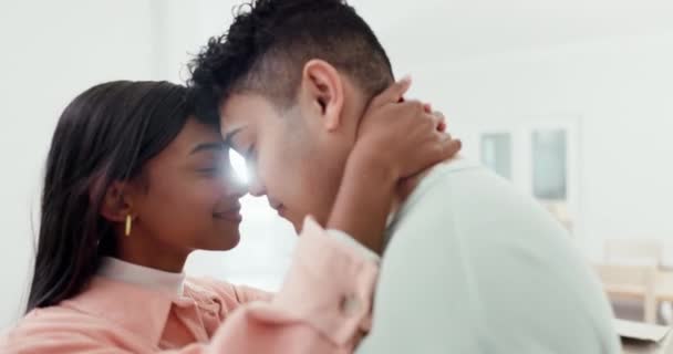 Kærlighed Dans Intim Med Par Deres Hjem Sammen Tillid Romantik – Stock-video