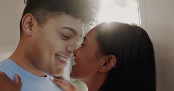 Frente Sonrisa Pareja Con Amor Matrimonio Apoyo Con Relación Vinculación — Vídeos de Stock