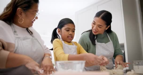 Bäcker Koch Und Familienhilfe Der Küche Für Lernen Unterstützung Und — Stockvideo