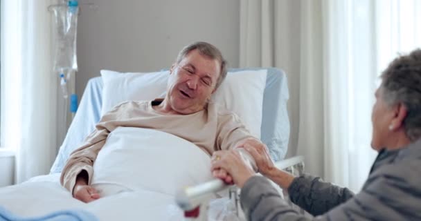 Nemocnice Podpora Muž Péči Seniory Pro Wellness Empatii Dotek Seniora — Stock video