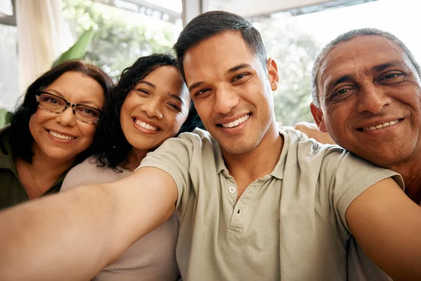 Šťastnou Rodinu Portrét Selfie Fotografii Sváteční Sbližování Nebo Víkend Relaxaci — Stock fotografie