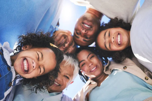 Happy Family Face Smile Bonding Support Unity Together Weekend Summer — Stock Photo, Image