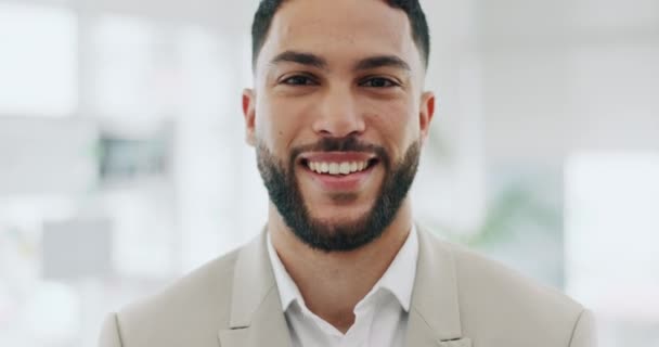 Adamı Portresi Ofiste Gülümseme Kendine Güvenen Proje Yöneticisi Veya Mühendislik — Stok video