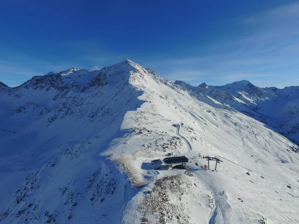 Montaña Esquí Los Alpes Suizos Invierno Nieve Para Viajar Vacaciones — Foto de Stock