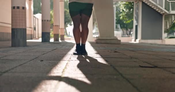 Skakanie Fitness Nogi Skakać Liny Osoby Ćwiczeniach Cardio Treningu Lub — Wideo stockowe