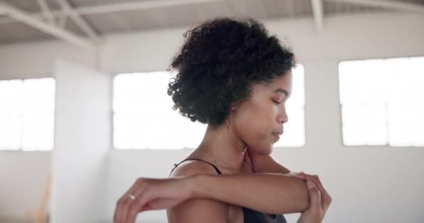 Baile Caliente Ejercicio Mujer Estudio Para Practicar Música Canción Lista — Vídeo de stock