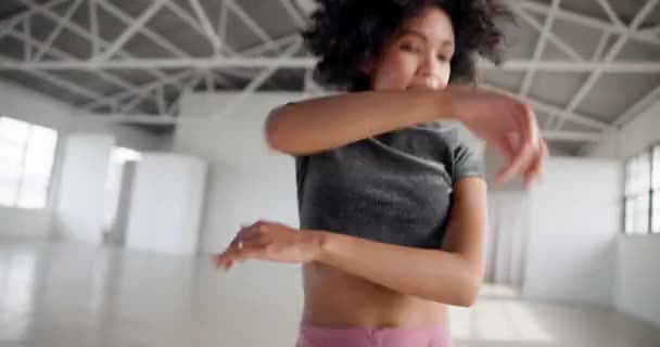 Taniec Szczęście Energia Kobietą Studio Fitness Wellness Lub Szkolenia Dla — Wideo stockowe