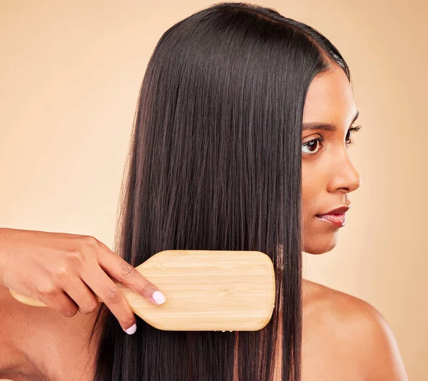 Haar Vrouw Borstel Voor Schoonheid Cosmetische Gereedschappen Shampoo Keratine Behandeling — Stockfoto